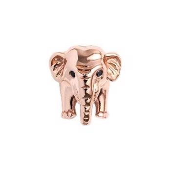 Christina Elephant charm – rosaforgyldt sølv, 6 mm til Classic læderarmbånd